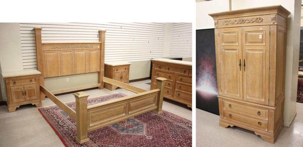 Appraisal: FIVE-PIECE KING BEDROOM SET Hooker Furniture Co Martinsville Virginia th