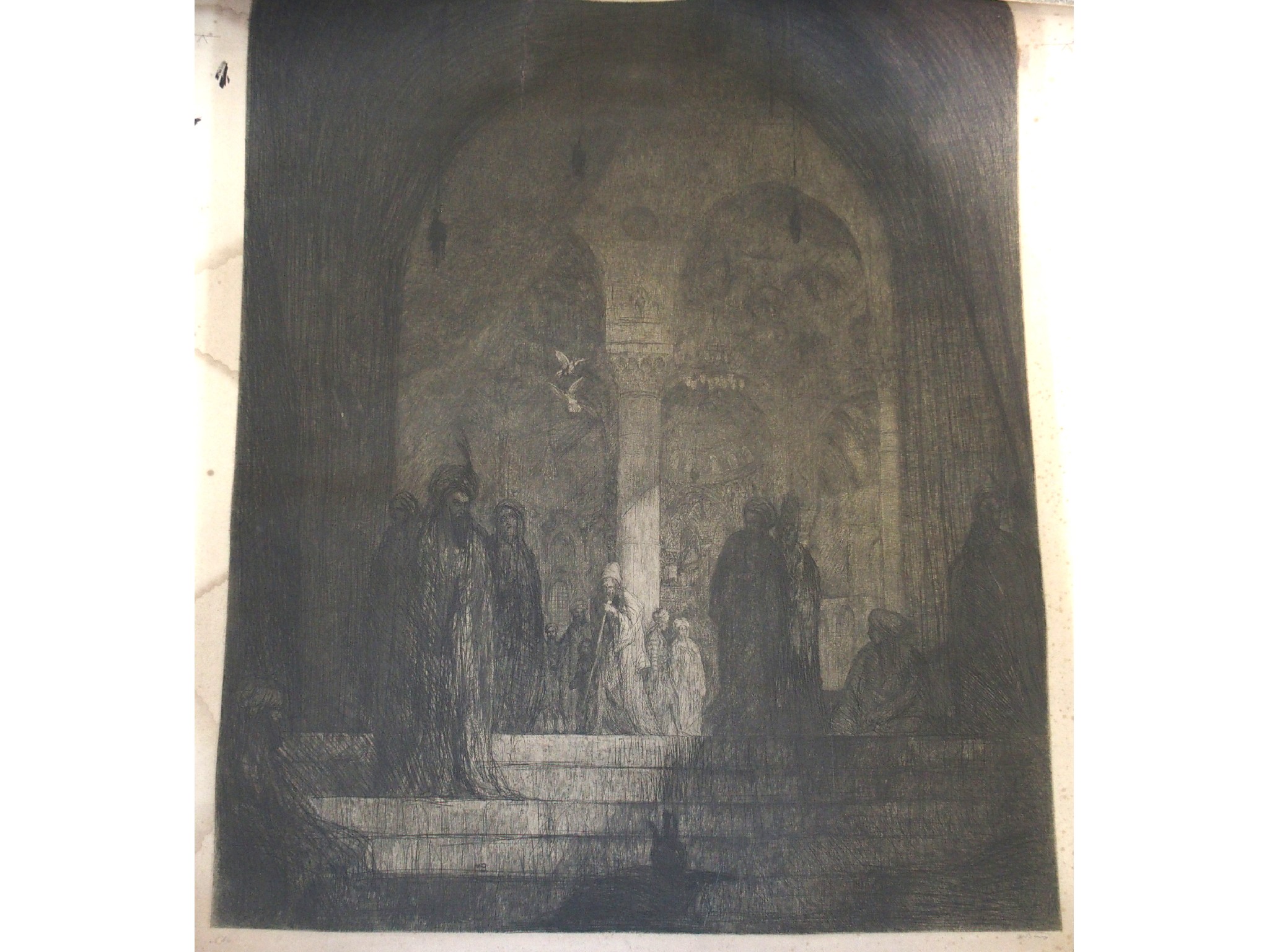 Appraisal: MARIUS BAUER Entrance to a mosque signed and numbered etching