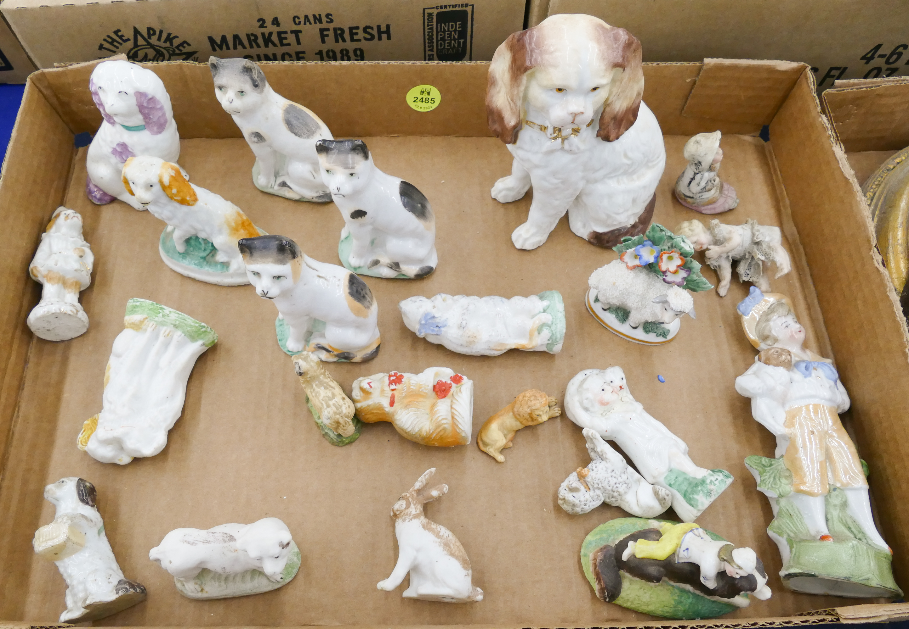 Appraisal: Box Antique Bisque Small Animal Figures