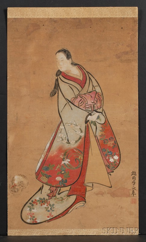 Appraisal: Japanese Painting th century by a follower of the Kaigetsudo