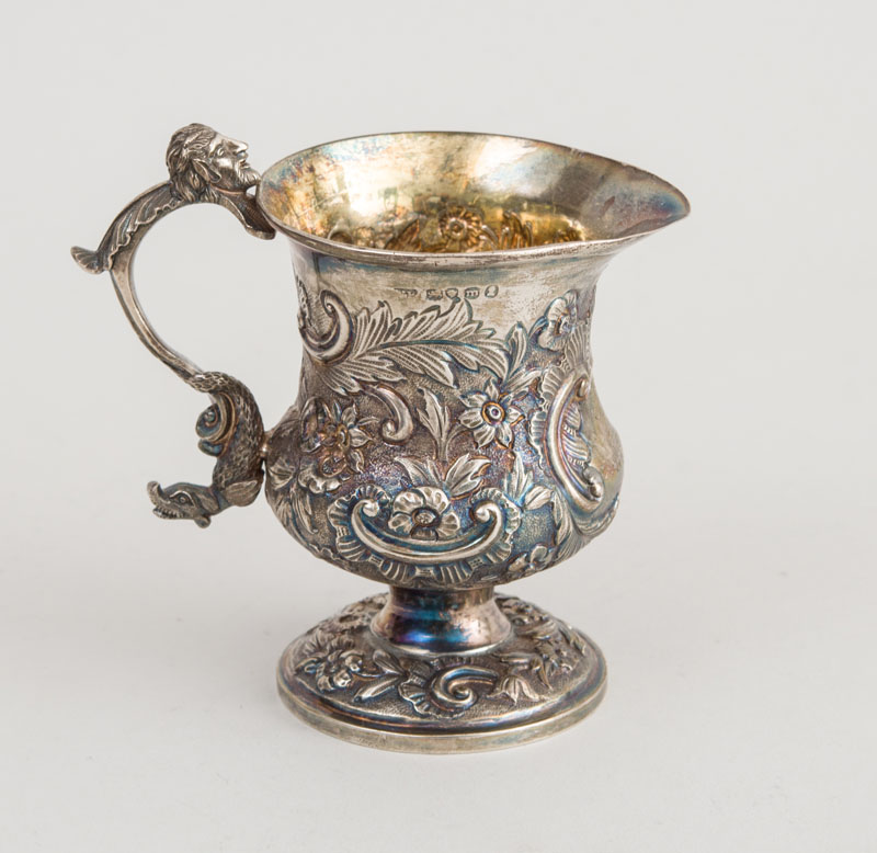 Appraisal: GEORGE IV PRESENTATION SILVER MUG William Elliott London inscribed SL