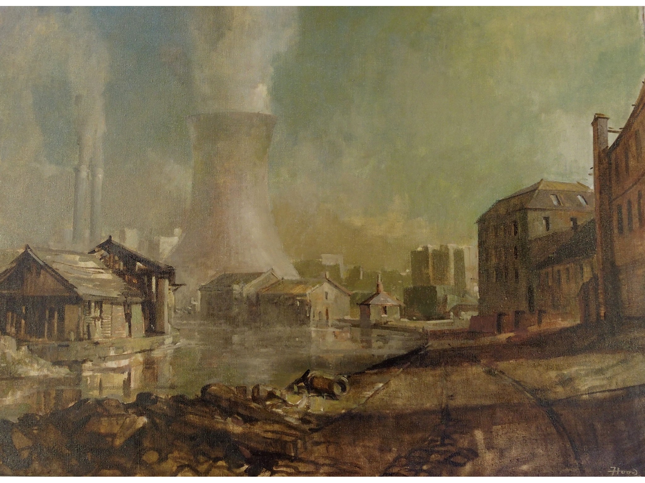 Appraisal: ERNEST BURNETT HOOD Scottish - COOLING TOWERS AT PORT DUNDASOil