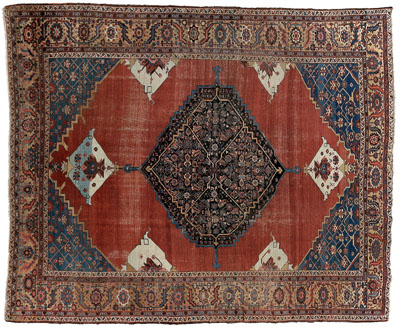 Appraisal: Bakshaish rug large central medallion with serrated border and two