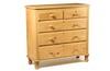 Appraisal: CHEST OF DRAWERS - Circa English five drawer scrubbed pine