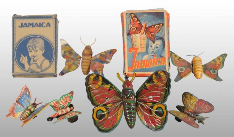 Appraisal: Lot of Tin Butterfly Wind-Up Toys Description German Working Some