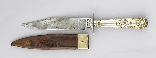 Appraisal: A cutlery hilted English bowie knife by Woodhead The inch