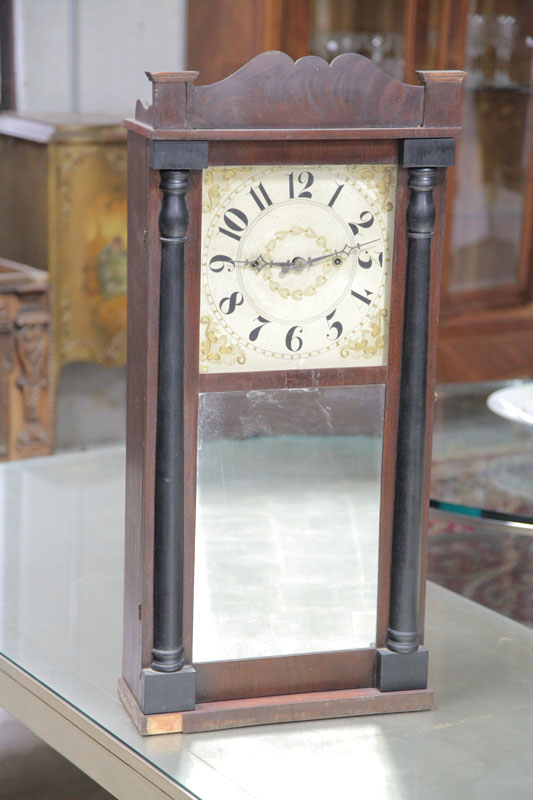 Appraisal: BURR CHITTENDEN MANTLE CLOCK Thirty hour clock with wood works