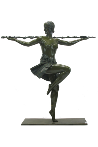 Appraisal: AFTER FERDINAND PREISS German - dancing Art Deco lady with