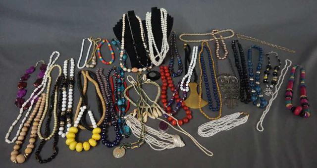 Appraisal: Estate Vintage Costume Jewelry Necklaces XL Group Extra Large Group