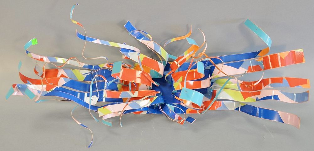 Appraisal: Dorothy Gillespie American - enamel on metal abstract ribbon form