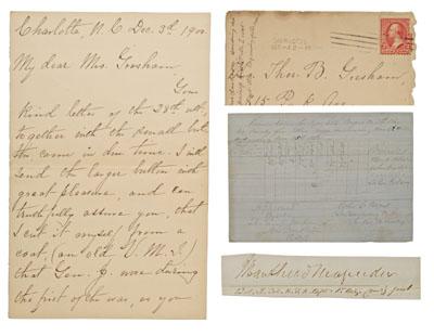 Appraisal: Civil War autograph collection war-date signature Captain Alexander quot Sandie