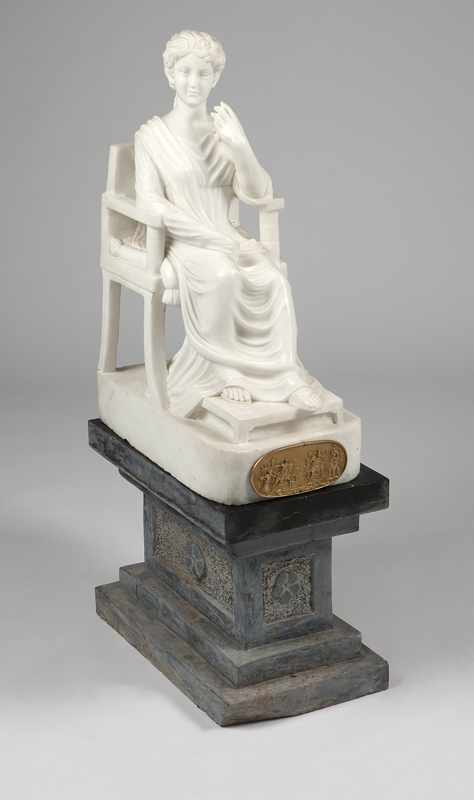 Appraisal: A white marble statue of a classical woman th century