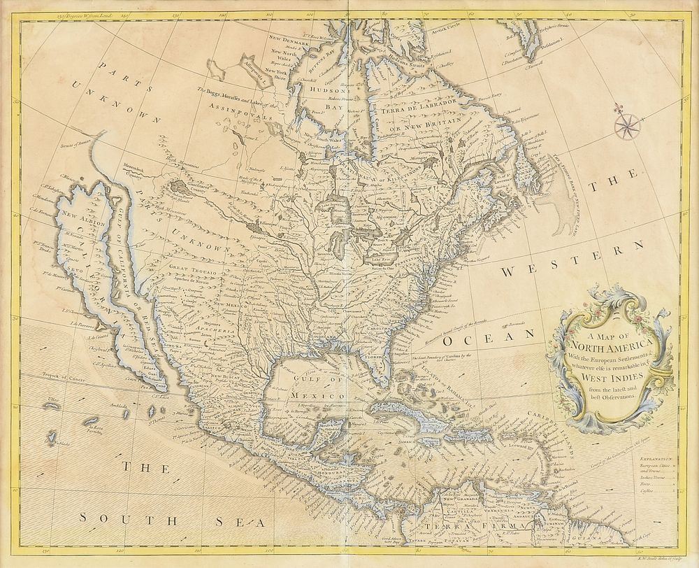 Appraisal: A ROCOCO PERIOD MAP A Map of North America with