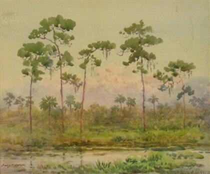 Appraisal: AMELIA M WATSON american - SWAMPY LANDSCAPE Signed bottom left