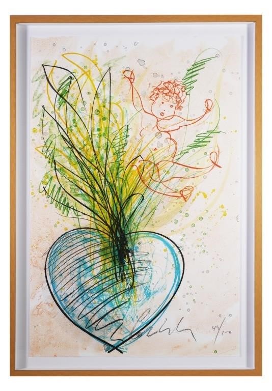 Appraisal: Lithograph print by Dale Chihuly titled Not Two Putti Published