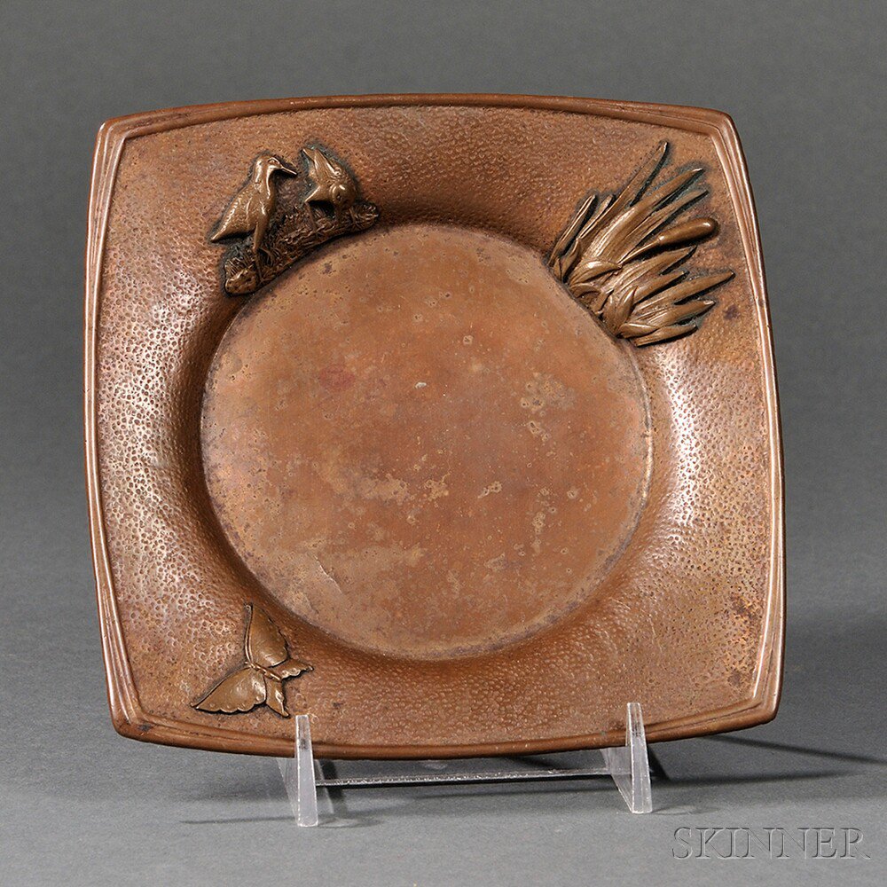 Appraisal: Gorham Tray Bronze Late th early th century Square form