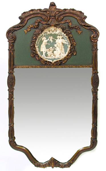 Appraisal: A Louis XV gilt mirror height in width in