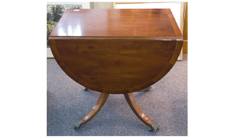 Appraisal: th Century Dining Table with Pedestal Base measuring inches in