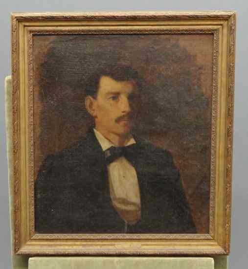 Appraisal: th c oil on board portrait gentleman attributed to George