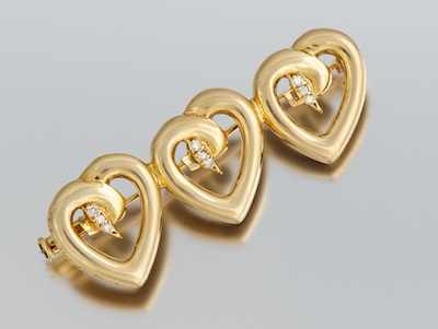 Appraisal: Paloma Piccaso For Tiffany Co k Gold and Diamond Heart