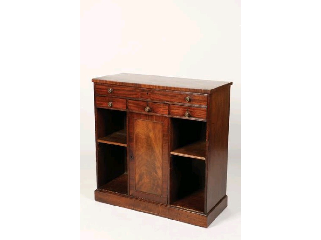 Appraisal: A MAHOGANY LIBRARY CABINET in the manner of Gillows of