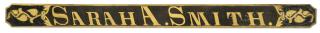 Appraisal: OUTSTANDING CARVED WOOD AND GILT NAME PLAQUE FOR THE SCHOONER