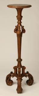 Appraisal: th c French carved walnut pedestal h th century French