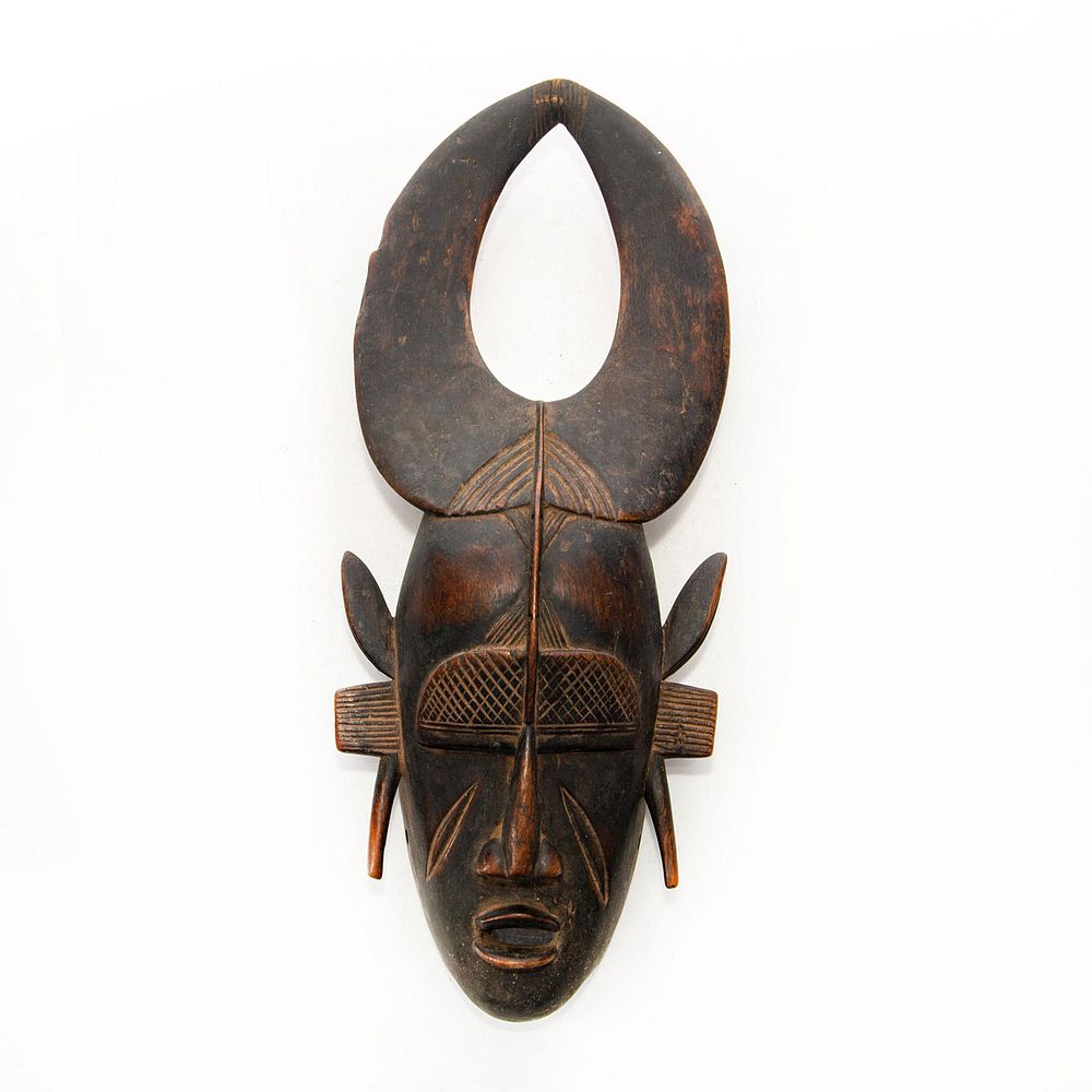 Appraisal: RARE AFRICAN WOODEN FACE MASK FROM BOBO TRIBE Hand carves