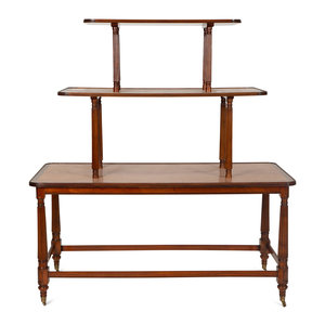 Appraisal: A Regency Satinwood with Rosewood Cross-Banding Three-Tier Etagere th Century