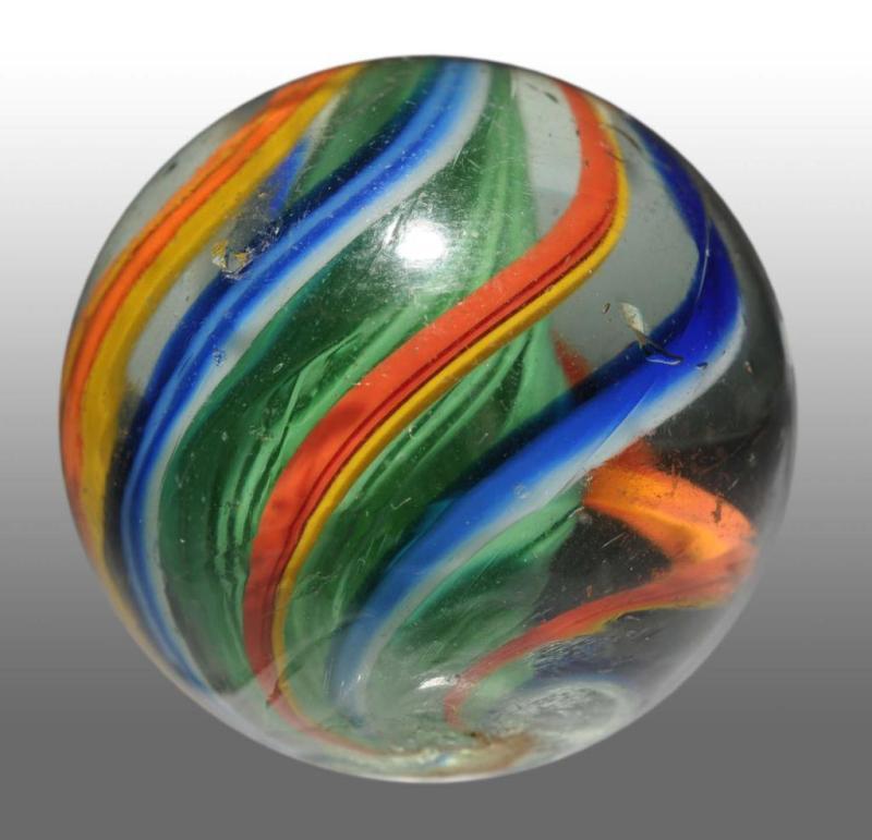 Appraisal: Solid-Core Swirl Marble Description Original surface with nice deep green