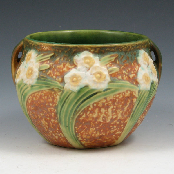 Appraisal: Roseville Jonquil - jardiniere Unmarked Mint wide by tall