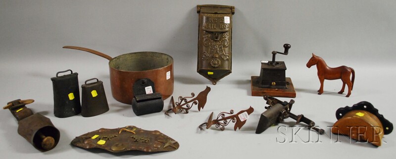 Appraisal: Group of Assorted Kitchen and Domestic Items a copper pot