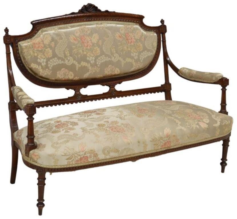 Appraisal: French Louis XVI style salon settee sofa th c having