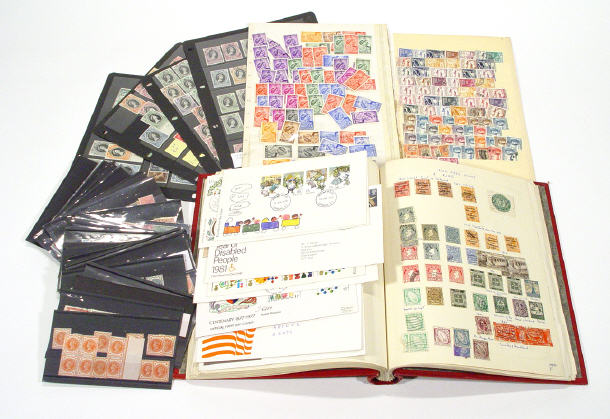 Appraisal: Box containing mixed American Canadian stamps British collection of album