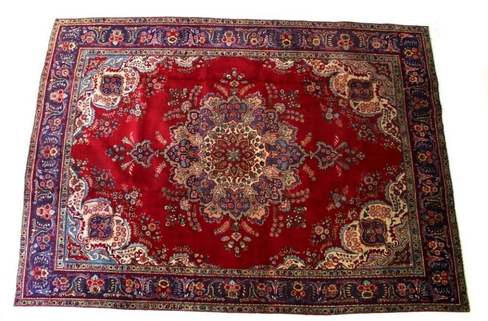 Appraisal: Tabriz Persian Hand Knotted Large Wool Rug 's Featured in