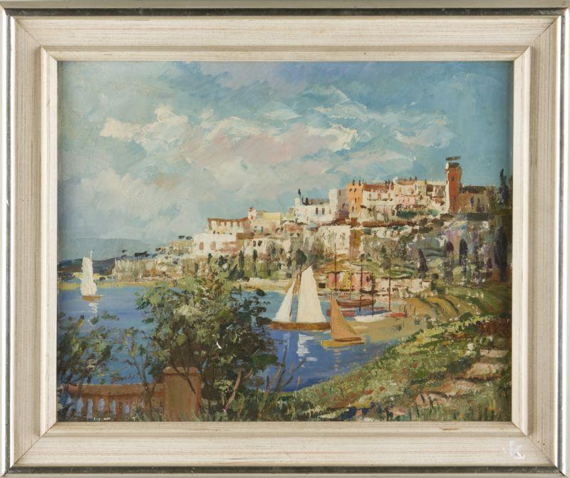 Appraisal: Bouchet Austrian b French Riviera oil on canvas signed at