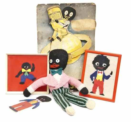 Appraisal: A selection of Golly Wog Memorabbilia including a stuffed Golly