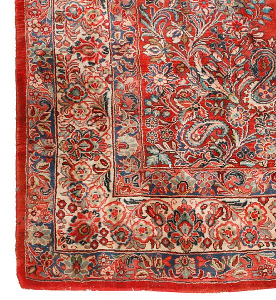 Appraisal: A Sarouk carpet size approximately ft X ft