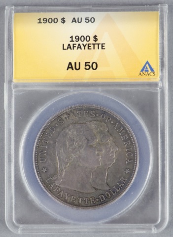 Appraisal: Lafayette Commemorative DollarCertified and graded AU by ANACS - a