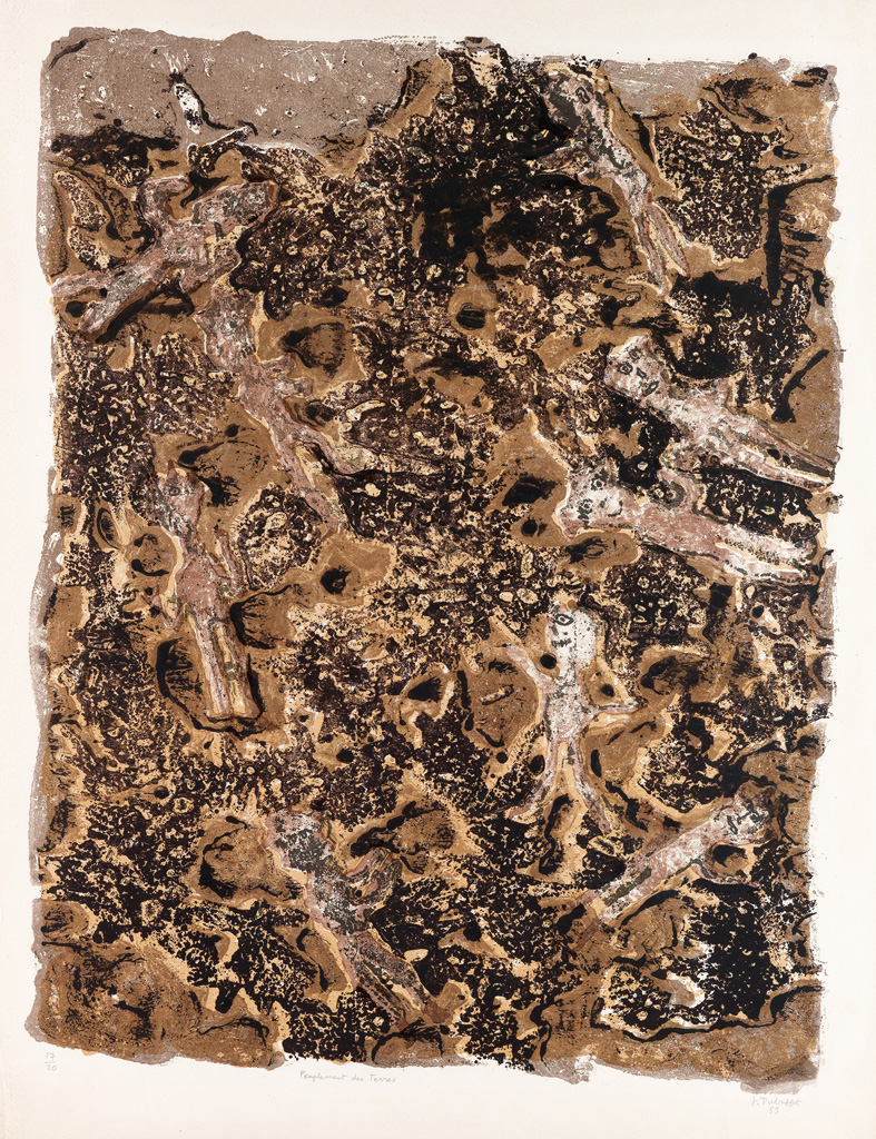 Appraisal: JEAN DUBUFFET Peuplement des terres Color lithograph x mm x