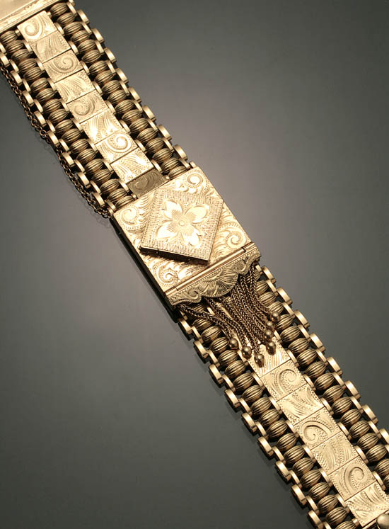 Appraisal: Victorian Lady's -Karat Yellow-Gold -Jewel Manual-Wind Concealed Face Cocktail Watch