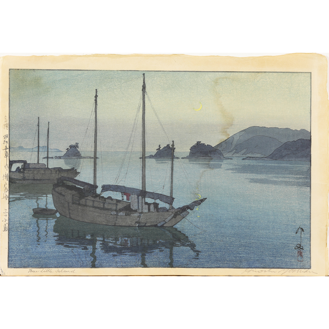 Appraisal: HIROSHI YOSHIDA - THREE LITTLE ISLANDS Hiroshi Yoshida - Three