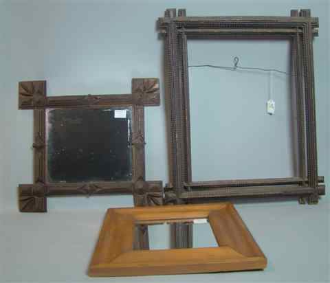 Appraisal: TWO TRAMP ART FRAMES the first in two colors with