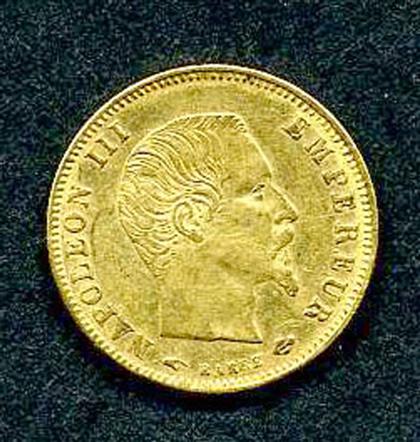 Appraisal: piece Gold Coin France francs A Some light wear to