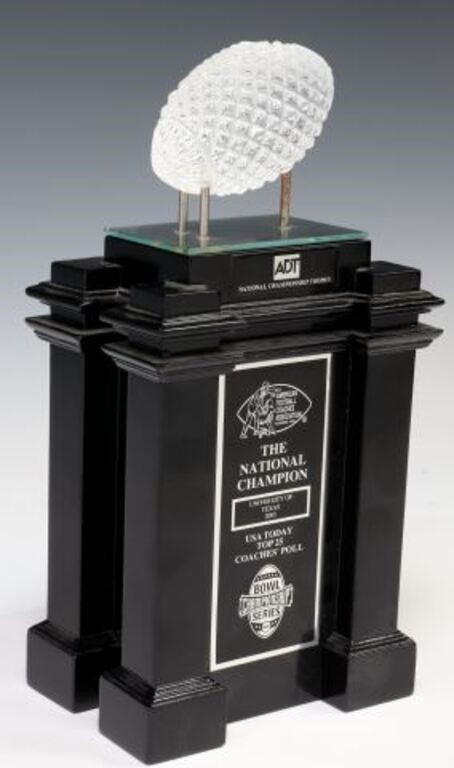 Appraisal: TEXAS FOOTBALL NATIONAL CHAMPS REPLICA TROPHYUniversity of Texas Longhorn Football