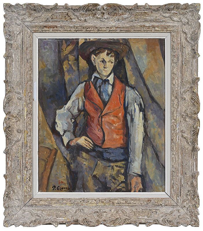 Appraisal: After Paul Cezanne French - Boy in a Red Waistcoat