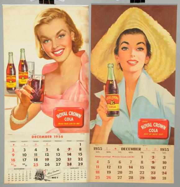 Appraisal: Lot of RC Cola Calendars is lightly soiled only and