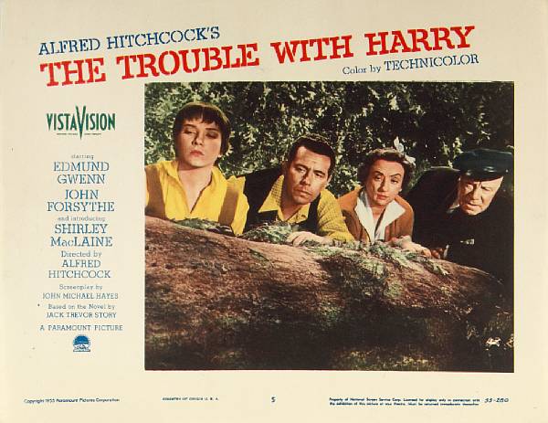 Appraisal: The Trouble with Harry Paramount lobby card condition A x