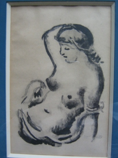 Appraisal: ARISTIDE MAILLOL Femme nue Lithograph on laid paper x mm