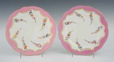 Appraisal: A Pair of Bloor-Derby Side Plates The D porcelain plates